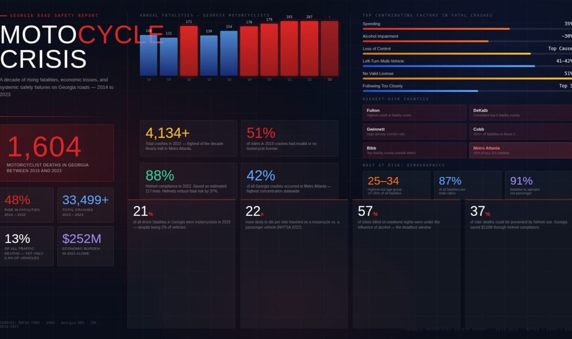 Georgia motorcycle accident trends